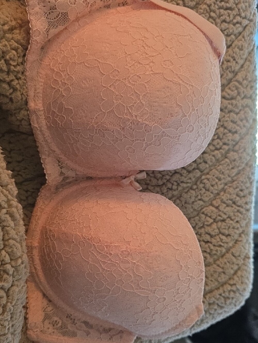 Light Pink Hook-and-Eye Bra - Size 38D